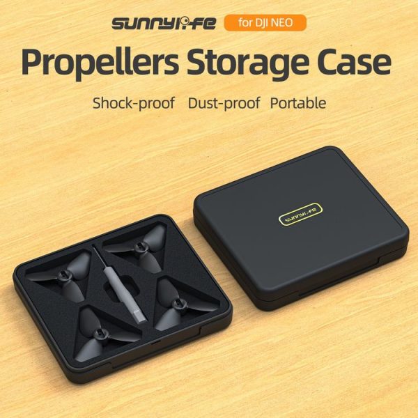 DJI Neo Sunnylife NEO Propellers Case Storage Mini Travel Case Box (Black) - Image 3