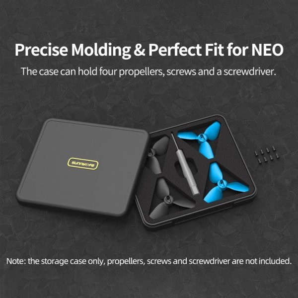 DJI Neo Sunnylife NEO Propellers Case Storage Mini Travel Case Box (Black) - Image 4