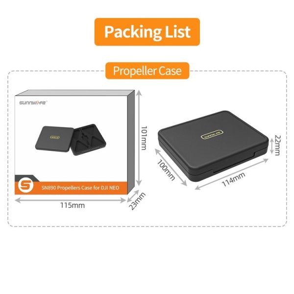 DJI Neo Sunnylife NEO Propellers Case Storage Mini Travel Case Box (Black) - Image 8