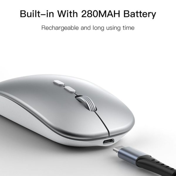 Yesido KB15 Slim 2.4G Rechargeable Wireless Optical Mouse (White) - Image 5