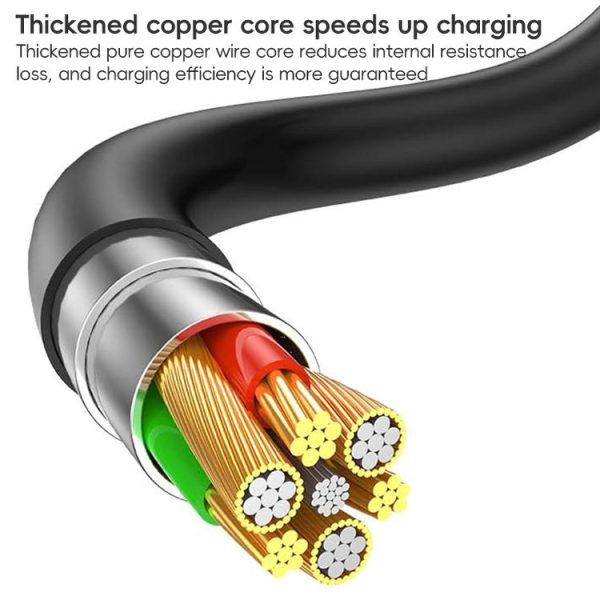 LeadingIdeal L9 / L8 / L7 / L6 PD65W Type-C Elbow to Type-C, 8 Pin Spring Charging Cable (Black) - Image 9