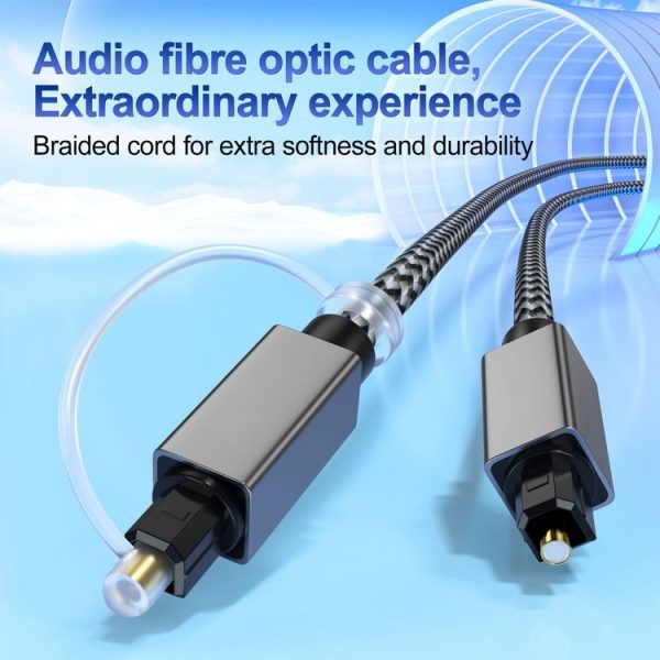 OD5.0mm Toslink Male to Male Digital Optical Audio Cable, Length: 1m - Image 2