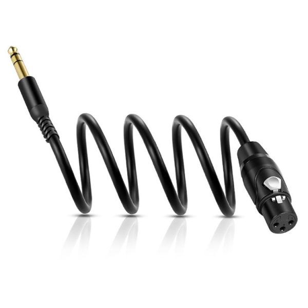 6.35mm to XRL Canon Female Dual Channel Microphone Audio Cable, Length: 1m (Black) - Image 2