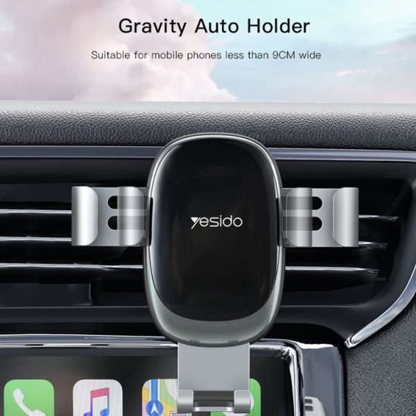 Yesido C122 Car Air Outlet Gravity Clamp Arm Mobile Phone Holder (Black) - Image 7