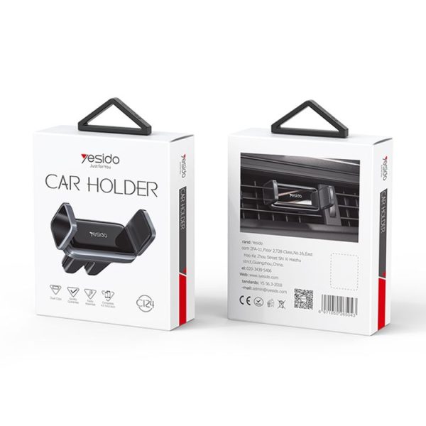 Yesido C124 Car Air Outlet Mini Clamp Mobile Phone Holder (Black) - Image 7