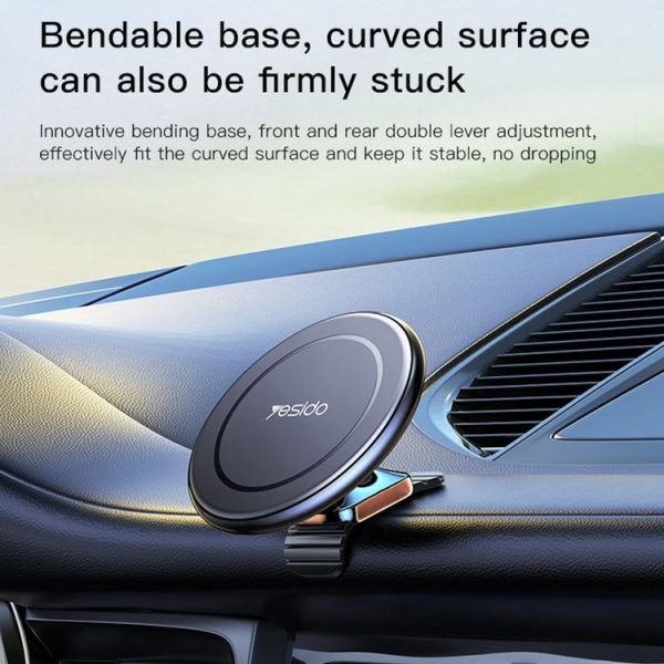 Yesido C126 Car Center Console Magsafe Magnetic Phone Holder (Black) - Image 6