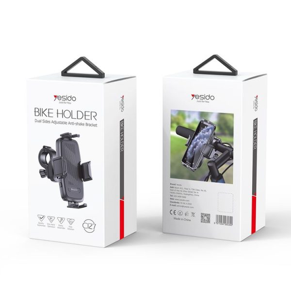 Yesido C127 Dual Side Adjustable Bicycle Handle Phone Holder (Black) - Image 8