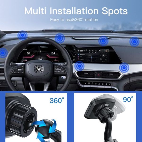 Yesido C129 Car Center Console Magnetic Phone Holder (Black) - Image 6