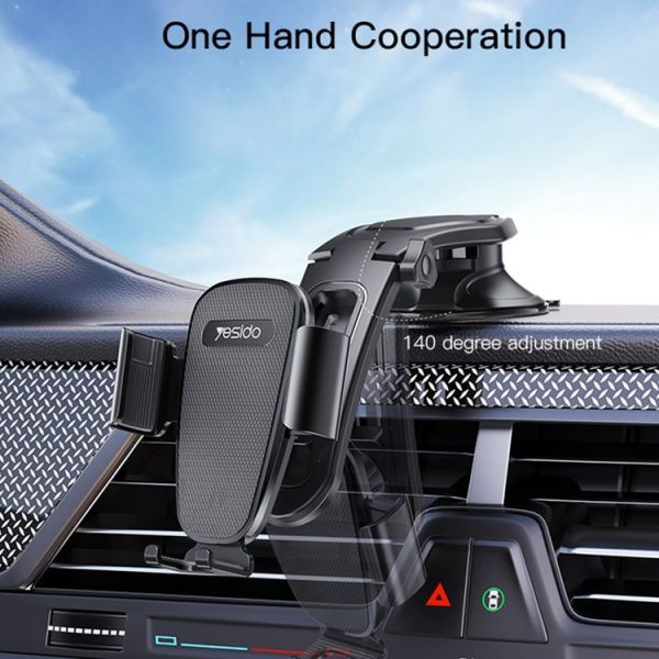 Yesido C130 Car Dashboard Suction Cup Type Mobile Phone Holder (Black) - Image 3