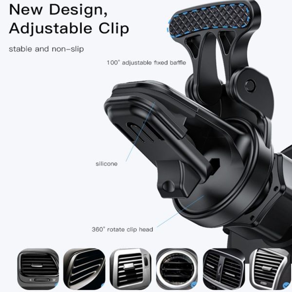 Yesido C131 Detachable 15W Magsafe Magnetic Car Air Outlet Wireless Charger (Black) - Image 5