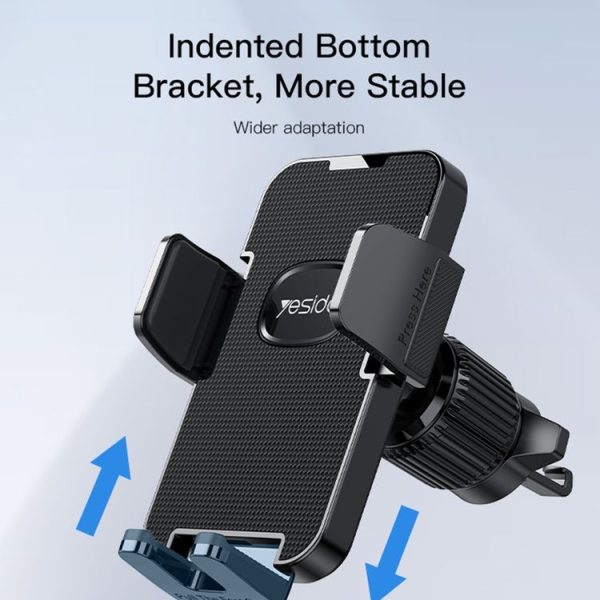 Yesido C136 Car Air Vent Automatic Clip Mobile Phone Holder (Black) - Image 7