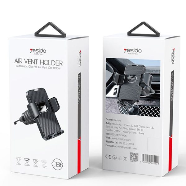 Yesido C136 Car Air Vent Automatic Clip Mobile Phone Holder (Black) - Image 8