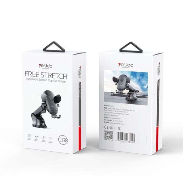 Yesido C138 Free Stretch Rod Suction Cup Car Holder (Black) - Image 9