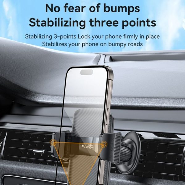 Yesido C251 Car Air Outlet Gravity Clamp Mobile Phone Holder (Black) - Image 3