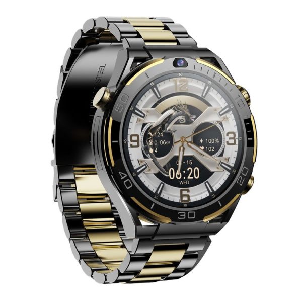 T7 1.508 inch 4G LTE Android 10 Smart Watch, 6GB+128GB, MTK6762 Octa Core, Support Heart Rate / Blood Oxygen (Gold) - Image 2
