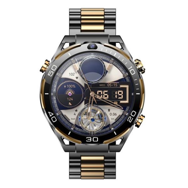 T7 1.508 inch 4G LTE Android 10 Smart Watch, 6GB+128GB, MTK6762 Octa Core, Support Heart Rate / Blood Oxygen (Gold) - Image 3
