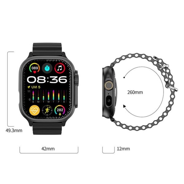 LEMFO LF40 2.01 inch Bluetooth Call Smart Watch, Support Heart Rate / Blood Oxygen (Black) - Image 3