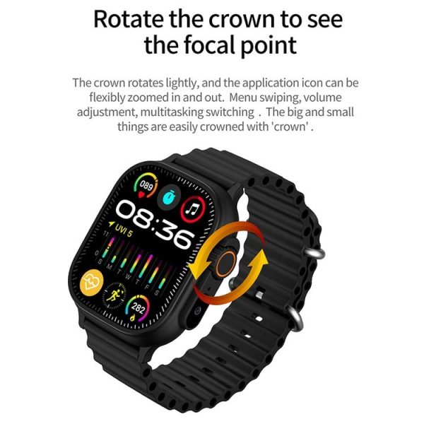 LEMFO LF40 2.01 inch Bluetooth Call Smart Watch, Support Heart Rate / Blood Oxygen (Black) - Image 4