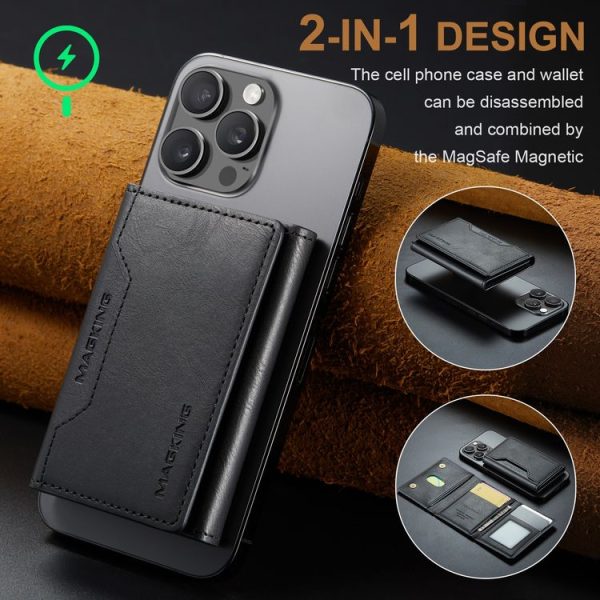 DG.MING MAGKING-K2 Series MagSafe RFID Card Bag (Black) - Image 2