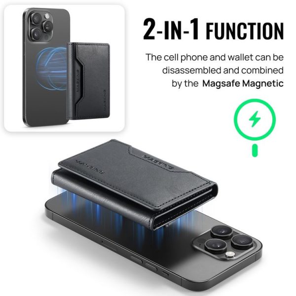 DG.MING MAGKING-K2 Series MagSafe RFID Card Bag (Black) - Image 4