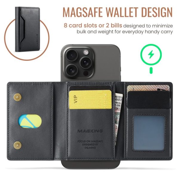 DG.MING MAGKING-K2 Series MagSafe RFID Card Bag (Black) - Image 5