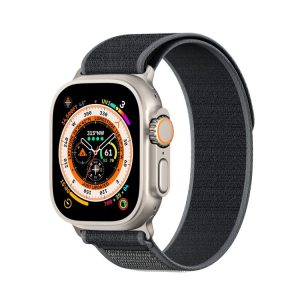 Apple Watch 46mm / 49mm / 45mm / 44mm DUX DUCIS YJ Series Nylon Watch Band (Black)