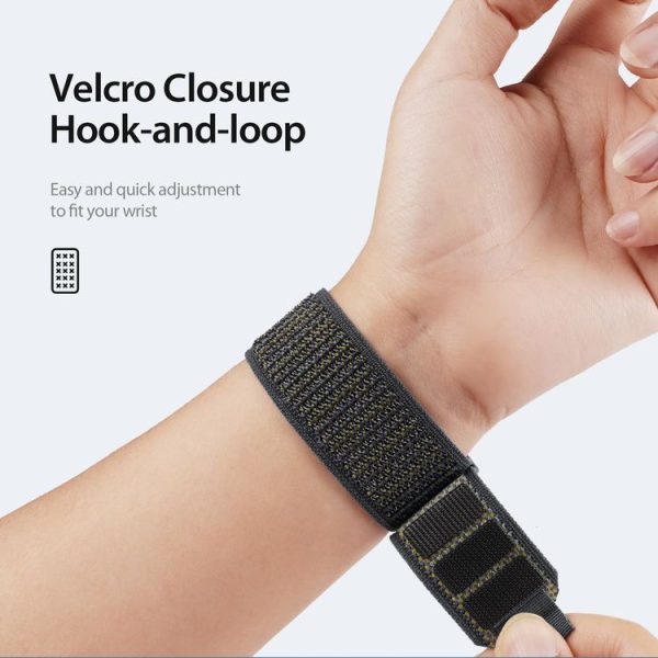 Apple Watch 46mm / 49mm / 45mm / 44mm DUX DUCIS YJ Series Nylon Watch Band (Black) - Image 6