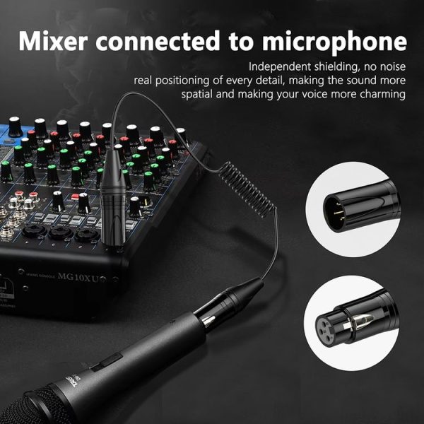 XLR 3 Pin Male to XLR 3 Pin Female Audio Microphone Balanced Shielded Coiled Pure Copper Cable, Length: 0.5m - Image 5