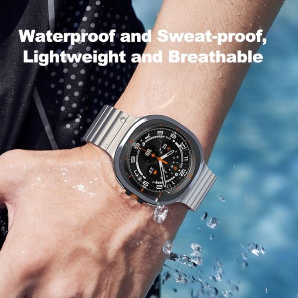 Samsung Galaxy Watch Ultra 47mm One Bead Flat Buckle Pure Titanium Watch Band (Black) - Image 7