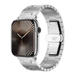 Apple Watch 46mm / 49mm / 45mm / 44mm Side Release Stainless Steel Watch Band (Silver)