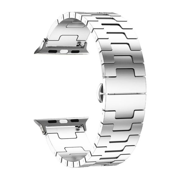 Apple Watch 46mm / 49mm / 45mm / 44mm Side Release Stainless Steel Watch Band (Silver) - Image 2