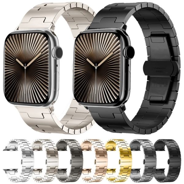 Apple Watch 46mm / 49mm / 45mm / 44mm Side Release Stainless Steel Watch Band (Silver) - Image 3