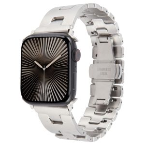 Apple Watch 46mm / 49mm / 45mm / 44mm Quick Release Stainless Steel Watch Band (Silver)