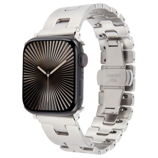 Apple Watch 46mm / 49mm / 45mm / 44mm Quick Release Stainless Steel Watch Band (Silver)