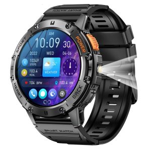 LEMFO K65 1.43 inch Bluetooth Call Smart Watch, Support Heart Rate / Blood Oxygen (Black)
