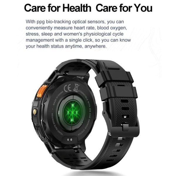 LEMFO K65 1.43 inch Bluetooth Call Smart Watch, Support Heart Rate / Blood Oxygen (Black) - Image 11