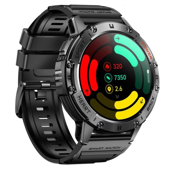 LEMFO K65 1.43 inch Bluetooth Call Smart Watch, Support Heart Rate / Blood Oxygen (Black) - Image 2