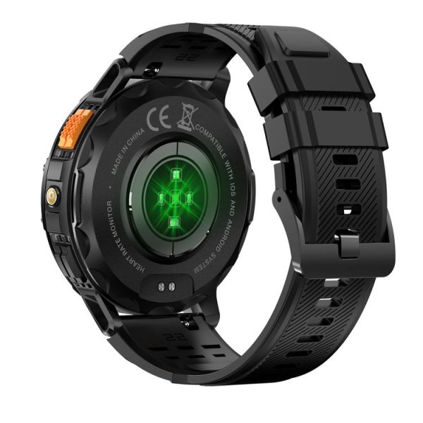 LEMFO K65 1.43 inch Bluetooth Call Smart Watch, Support Heart Rate / Blood Oxygen (Black) - Image 3