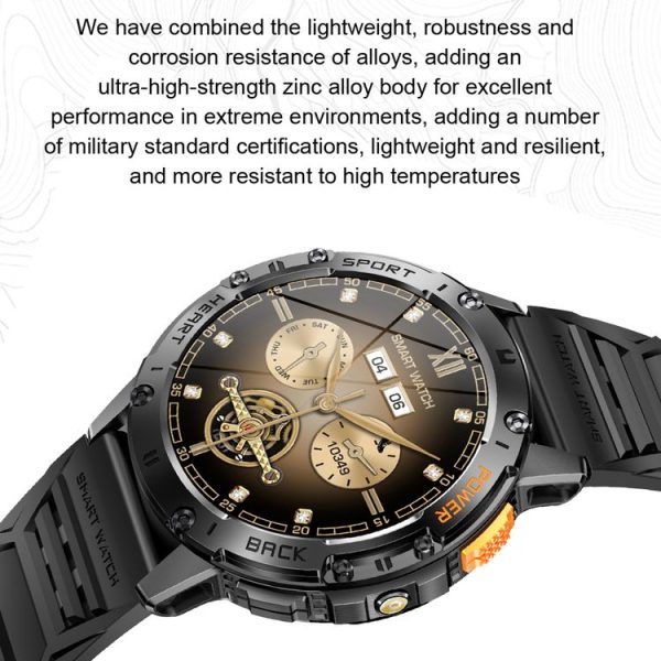 LEMFO K65 1.43 inch Bluetooth Call Smart Watch, Support Heart Rate / Blood Oxygen (Black) - Image 5