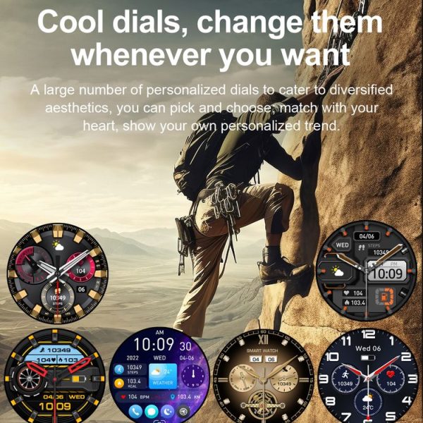 LEMFO K65 1.43 inch Bluetooth Call Smart Watch, Support Heart Rate / Blood Oxygen (Black) - Image 9