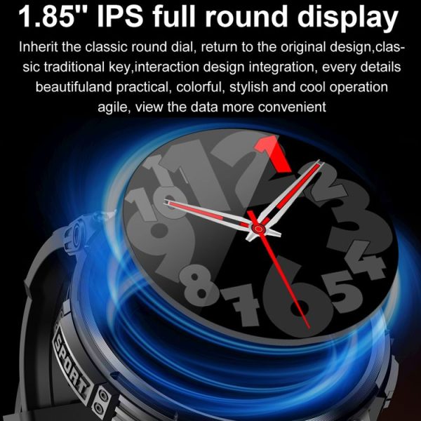 LEMFO K66 1.85 inch Bluetooth Call Smart Watch, Support Heart Rate / Blood Oxygen (Black) - Image 4