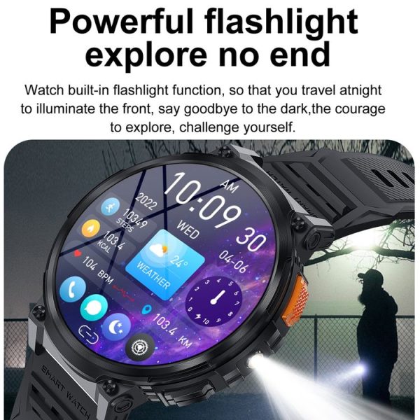 LEMFO K66 1.85 inch Bluetooth Call Smart Watch, Support Heart Rate / Blood Oxygen (Black) - Image 5