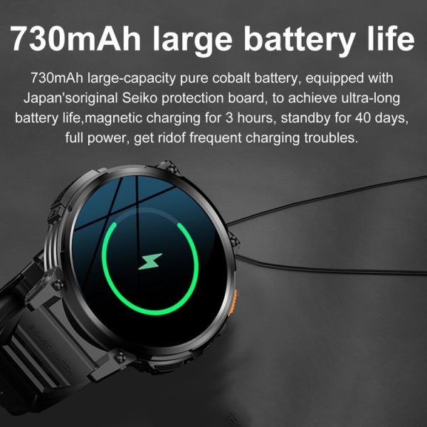 LEMFO K66 1.85 inch Bluetooth Call Smart Watch, Support Heart Rate / Blood Oxygen (Black) - Image 7