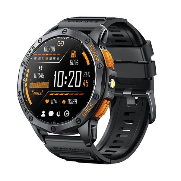 LEMFO K67 1.43 inch AMOLED Screen GPS Sports Smart Watch, Support Bluetooth Call / Health Monitoring (Black)