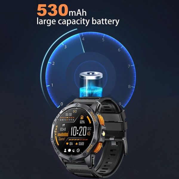 LEMFO K67 1.43 inch AMOLED Screen GPS Sports Smart Watch, Support Bluetooth Call / Health Monitoring (Black) - Image 7