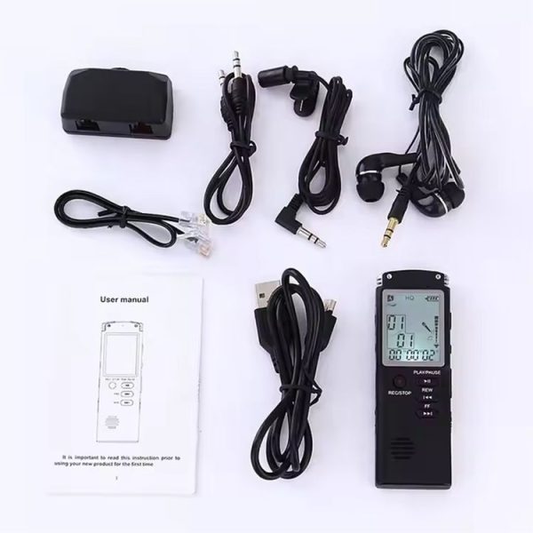 T60 Smart HD Noise Cancelling Voice Recorder MP3 Player, Memory: 8GB (Black) - Image 8