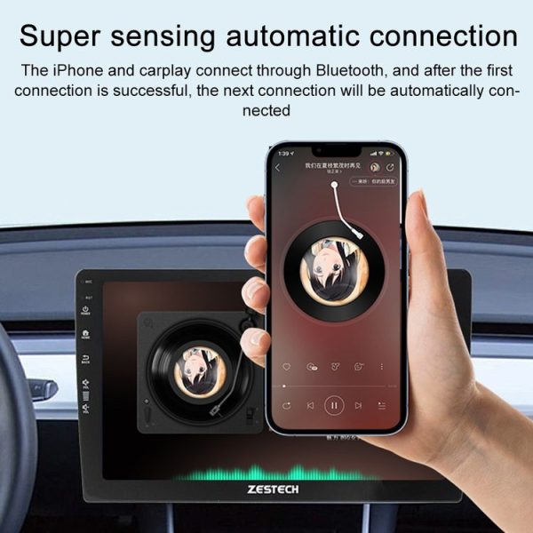 CarPlay and Android Auto Wireless Car Connectivity Box, Specification: Round (Black) - Image 4