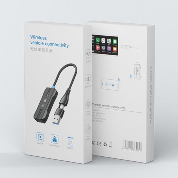 CarPlay and Android Auto Dual Interface Wireless Car Connectivity Box, Length: 20cm (Black) - Image 8