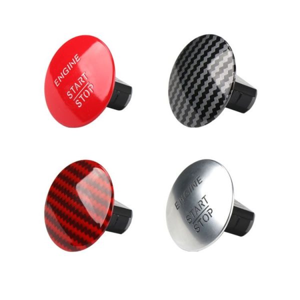 Car Keyless One-key Start Button Switch 2215450714 for Mercedes-Benz W164 / W205 (Carbon Fiber Black) - Image 2