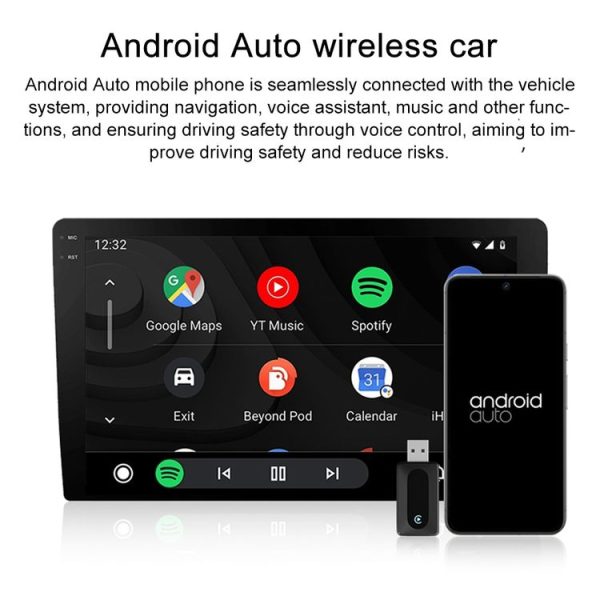 2 in 1 CarPlay and Android Auto Car Connectivity Box Wireless Auto Smart Adapter (Black) - Image 3
